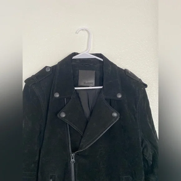 BLANK NYC Men's Black Suede Motorcycle Jacket M - Picture 6 of 9